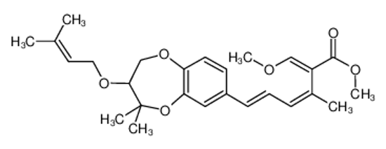 Picture of methyl (2E,3Z,5E)-6-[(3S)-4,4-dimethyl-3-(3-methylbut-2-enoxy)-2,3-dihydro-1,5-benzodioxepin-7-yl]-2-(methoxymethylidene)-3-methylhexa-3,5-dienoate