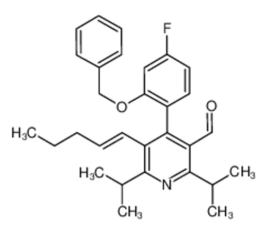 Picture of 3-Pyridinecarboxaldehyde, 4-[4-fluoro-2-(phenylmethoxy)phenyl]-2,6-bis(1-methylethyl)-5-(1-penten-1-yl)-