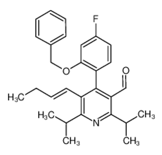 Picture of 3-Pyridinecarboxaldehyde, 5-(1-buten-1-yl)-4-[4-fluoro-2-(phenylmethoxy)phenyl]-2,6-bis(1-methylethyl)-