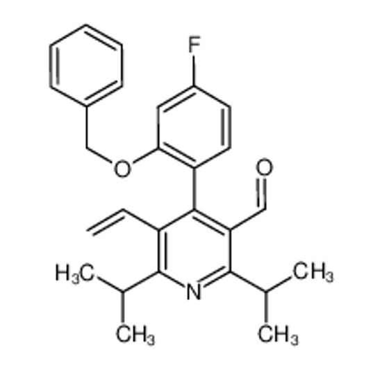 Picture of 3-Pyridinecarboxaldehyde, 5-ethenyl-4-[4-fluoro-2-(phenylmethoxy)phenyl]-2,6-bis(1-methylethyl)-