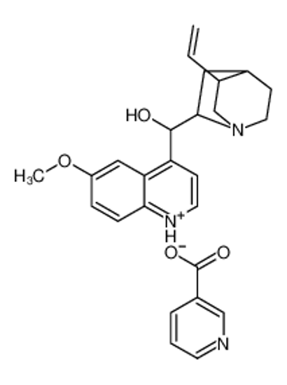 Imagem de (5-ethenyl-1-azabicyclo[2.2.2]octan-2-yl)-(6-methoxyquinolin-1-ium-4-yl)methanol,pyridine-3-carboxylate