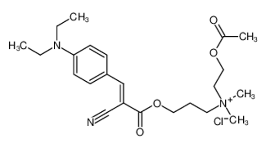Picture of 2-acetyloxyethyl-[3-[(E)-2-cyano-3-[4-(diethylamino)phenyl]prop-2-enoyl]oxypropyl]-dimethylazanium,chloride