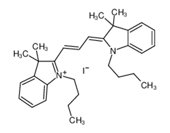 Picture of (2Z)-1-butyl-2-[(E)-3-(1-butyl-3,3-dimethylindol-1-ium-2-yl)prop-2-enylidene]-3,3-dimethylindole,iodide