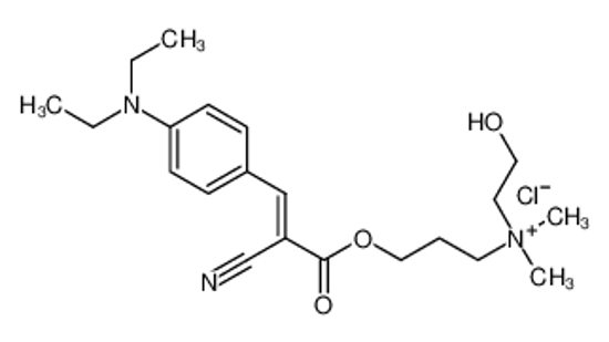 Picture of 3-[(E)-2-cyano-3-[4-(diethylamino)phenyl]prop-2-enoyl]oxypropyl-(2-hydroxyethyl)-dimethylazanium,chloride