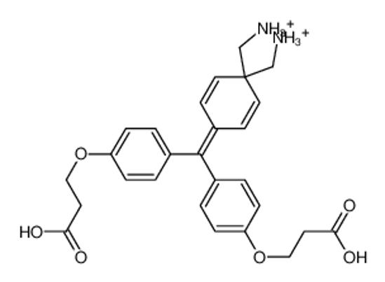 Picture of [1-(azaniumylmethyl)-4-[bis[4-(2-carboxyethoxy)phenyl]methylidene]cyclohexa-2,5-dien-1-yl]methylazanium