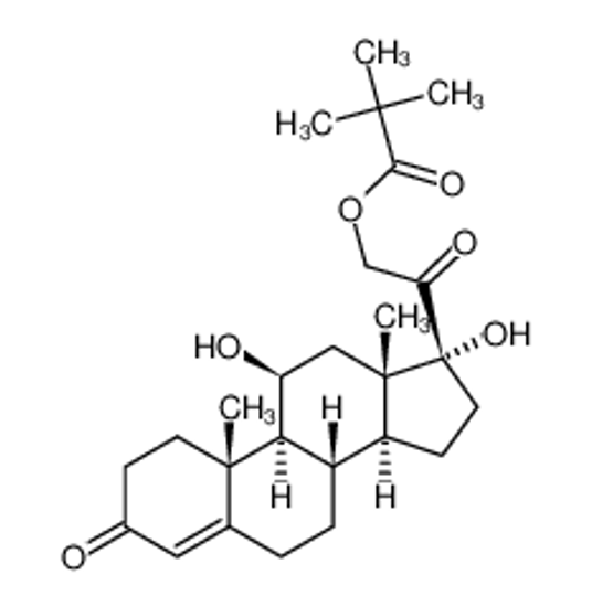 Picture of [2-[(8S,9S,10R,11S,13S,14S,17R)-11,17-dihydroxy-10,13-dimethyl-3-oxo-2,6,7,8,9,11,12,14,15,16-decahydro-1H-cyclopenta[a]phenanthren-17-yl]-2-oxoethyl] 2,2-dimethylpropanoate