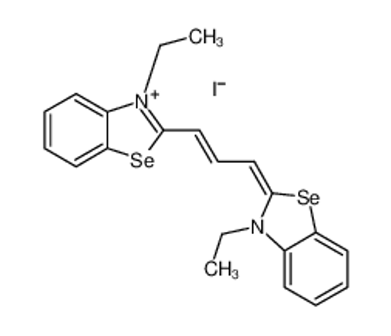 Picture of (2Z)-3-ethyl-2-[(E)-3-(3-ethyl-1,3-benzoselenazol-3-ium-2-yl)prop-2-enylidene]-1,3-benzoselenazole,iodide