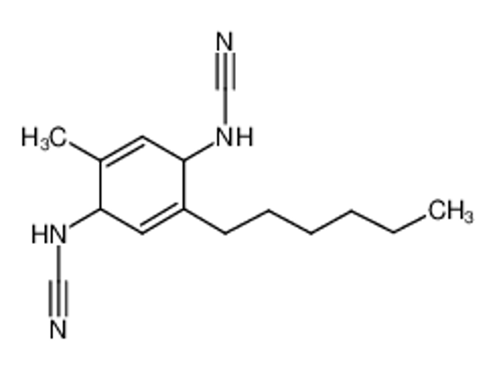 Picture of (4-cyanoimino-2-hexyl-5-methylcyclohexa-2,5-dien-1-ylidene)cyanamide