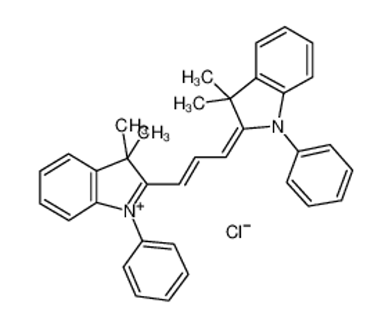 Picture of 2-[(E)-3-(3,3-DIMETHYL-1-PHENYL-1,3-DIHYDRO-2H-INDOL-2-YLIDENE)-1-PROPENYL]-3,3-DIMETHYL-1-PHENYL-3H-INDOLIUM CHLORIDE