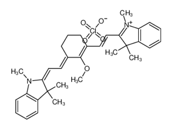 Picture of 2-((E)-2-(2-METHOXY-3-[(E)-2-(1,3,3-TRIMETHYL-1,3-DIHYDRO-2H-INDOL-2-YLIDENE)ETHYLIDENE]-1-CYCLOHEXEN-1-YL)ETHENYL)-1,3,3-TRIMETHYL-3H-INDOLIUM PERCHLORATE