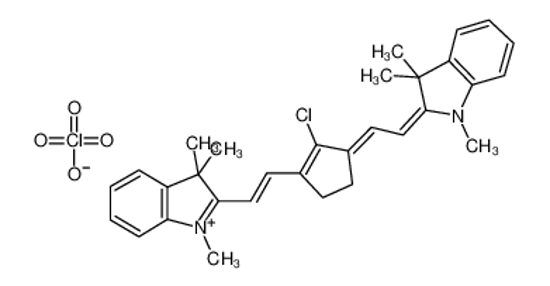 Picture of 2-((E)-2-(2-CHLORO-3-[(E)-2-(1,3,3-TRIMETHYL-1,3-DIHYDRO-2H-INDOL-2-YLIDENE)ETHYLIDENE]-1-CYCLOPENTEN-1-YL)ETHENYL)-1,3,3-TRIMETHYL-3H-INDOLIUM PERCHLORATE