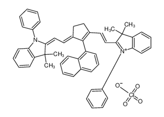 Picture of 2-[2-[3-[2-(3,3-dimethyl-1-phenylindol-1-ium-2-yl)ethenyl]-2-naphthalen-1-ylcyclopent-2-en-1-ylidene]ethylidene]-3,3-dimethyl-1-phenylindole,perchlorate