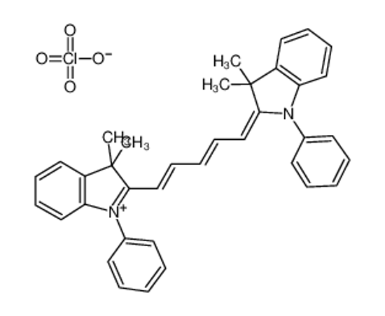 Picture of 2-[5-(3,3-dimethyl-1-phenylindol-1-ium-2-yl)penta-2,4-dienylidene]-3,3-dimethyl-1-phenylindole,perchlorate