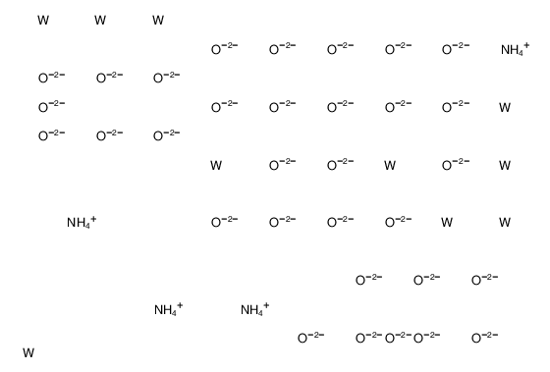 Picture of tetraammonium, oxygen(-2) anion, tungste