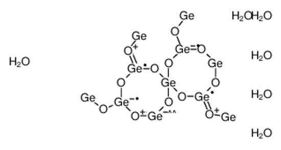 Imagem de (2,6,12-trigermyloxy-1,3,5,7,9,11,13,15-octaoxa-2λ<sup>3</sup>,4,6λ<sup>3</sup>,8,10λ<sup>2</sup>,12λ<sup>3</sup>,14λ<sup>3</sup>-heptagermaspiro[7.7]pentadecan-14-yl)oxygermane,hexahydrate