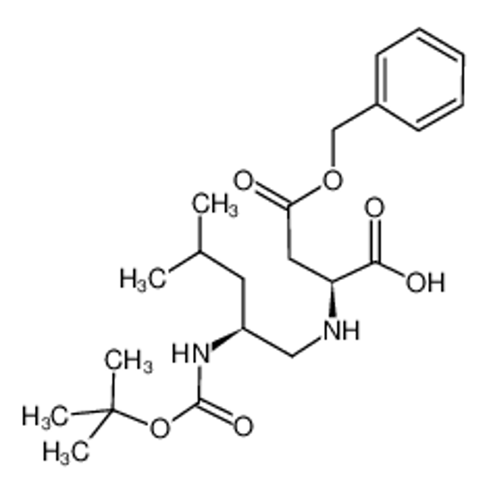 Picture of (2S)-2-[[(2S)-4-methyl-2-[(2-methylpropan-2-yl)oxycarbonylamino]pentyl]amino]-4-oxo-4-phenylmethoxybutanoic acid