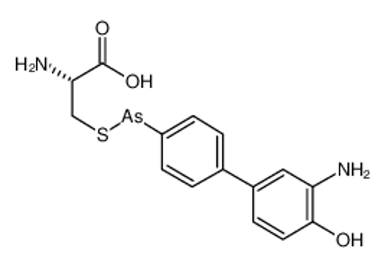 Picture of 2-amino-3-[(3-amino-4-hydroxyphenyl)-phenylarsanyl]sulfanylpropanoic acid