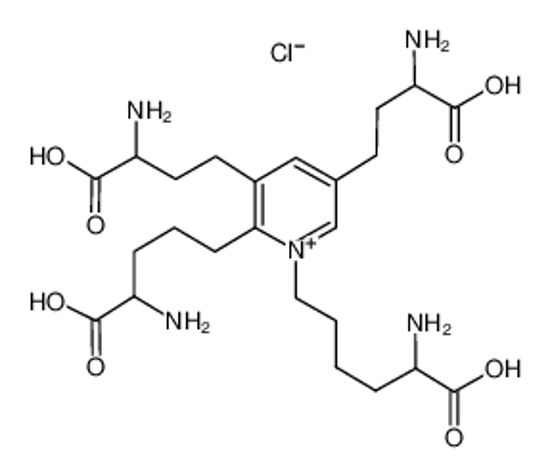 Picture of (2S)-2-amino-6-[2-[(4S)-4-amino-4-carboxybutyl]-3,5-bis[(3S)-3-amino-3-carboxypropyl]pyridin-1-ium-1-yl]hexanoic acid,chloride