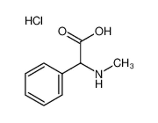 Picture of 2-(methylamino)-2-phenylacetic acid,hydrochloride