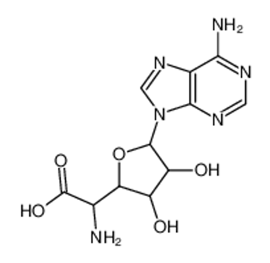 Изображение 2-amino-2-[5-(6-aminopurin-9-yl)-3,4-dihydroxyoxolan-2-yl]acetic acid