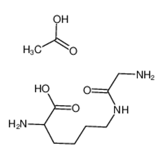 Picture of acetic acid,2-amino-6-[(2-aminoacetyl)amino]hexanoic acid