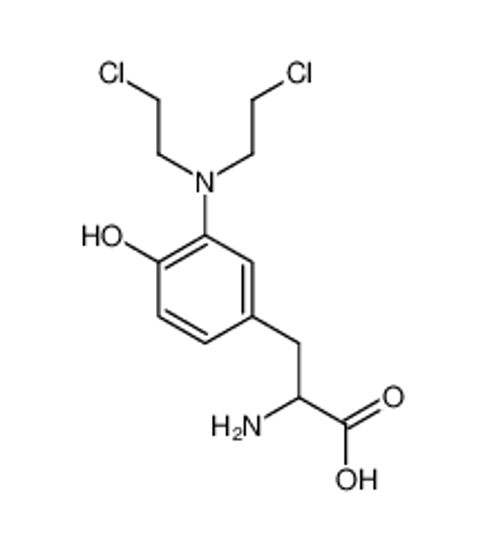 Picture of 2-amino-3-[3-[bis(2-chloroethyl)amino]-4-hydroxyphenyl]propanoic acid