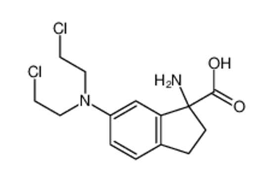 Изображение 1-amino-6-[bis(2-chloroethyl)amino]-2,3-dihydroindene-1-carboxylic acid