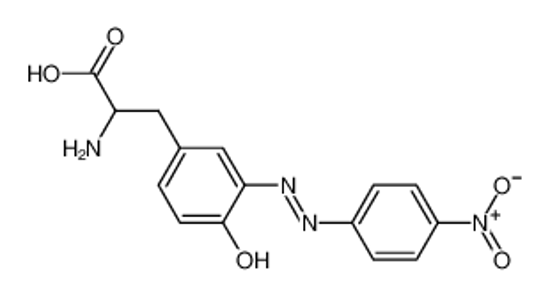 Picture of 2-amino-3-[(3Z)-3-[(4-nitrophenyl)hydrazinylidene]-4-oxocyclohexa-1,5-dien-1-yl]propanoic acid