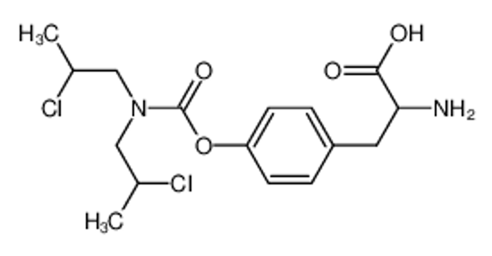 Imagem de 2-amino-3-[4-[bis(2-chloropropyl)carbamoyloxy]phenyl]propanoic acid