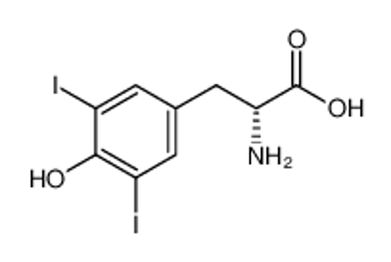 Picture of (2R)-2-amino-3-(4-hydroxy-3,5-diiodophenyl)propanoic acid