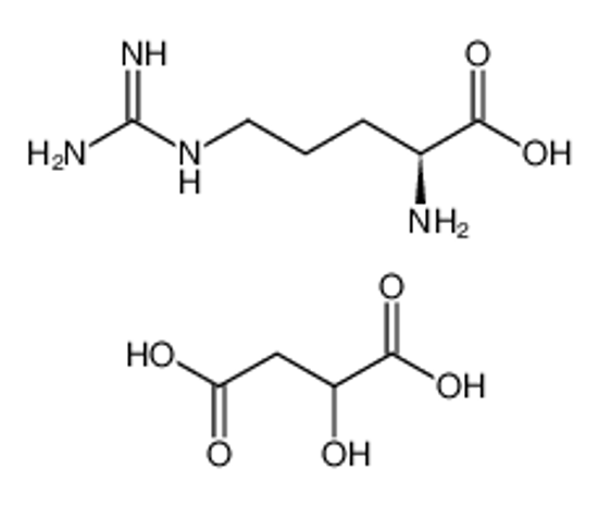 Picture of (2S)-2-amino-5-(diaminomethylideneamino)pentanoic acid,2-hydroxybutanedioic acid