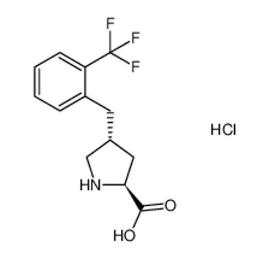 Picture of (2S,4R)-4-[[2-(trifluoromethyl)phenyl]methyl]pyrrolidine-2-carboxylic acid,hydrochloride
