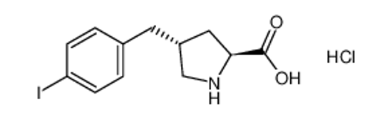 Picture of (2S,4R)-4-[(4-iodophenyl)methyl]pyrrolidine-2-carboxylic acid,hydrochloride