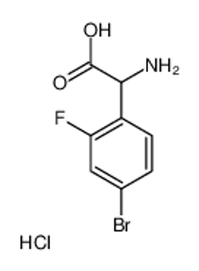 Picture of 2-amino-2-(4-bromo-2-fluorophenyl)acetic acid,hydrochloride