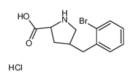 Picture of (2S,4R)-4-[(2-bromophenyl)methyl]pyrrolidine-2-carboxylic acid,hydrochloride