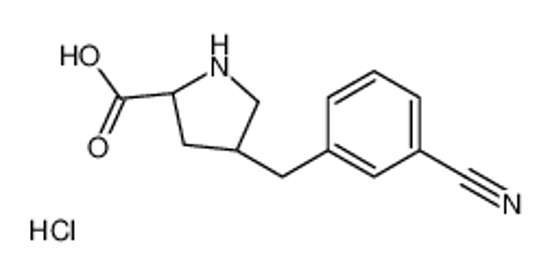Picture of (2S,4R)-4-[(3-cyanophenyl)methyl]pyrrolidine-2-carboxylic acid,hydrochloride
