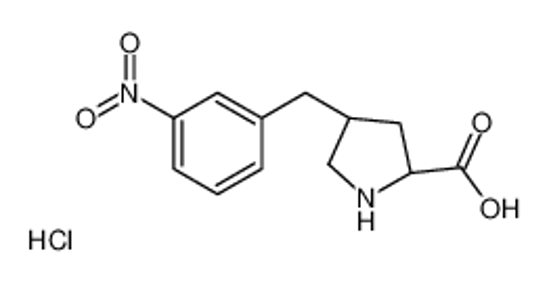 Изображение (2S,4R)-4-[(3-nitrophenyl)methyl]pyrrolidine-2-carboxylic acid,hydrochloride