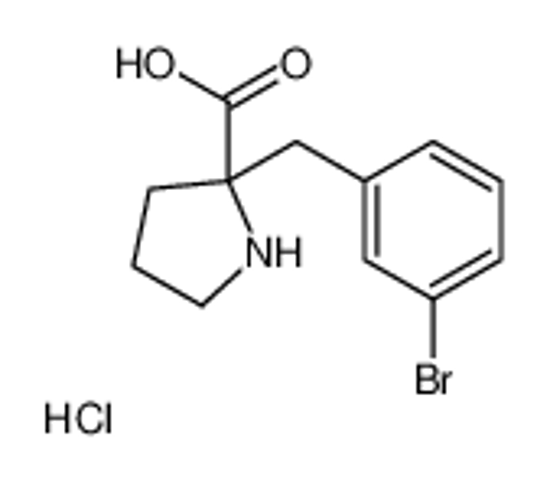 Picture of (2S)-2-[(3-bromophenyl)methyl]pyrrolidine-2-carboxylic acid,hydrochloride