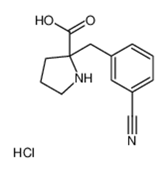 Picture of (2S)-2-[(3-cyanophenyl)methyl]pyrrolidine-2-carboxylic acid,hydrochloride