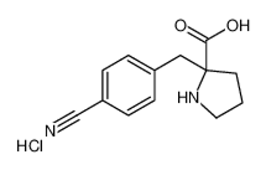 Picture of (2S)-2-[(4-cyanophenyl)methyl]pyrrolidine-2-carboxylic acid,hydrochloride
