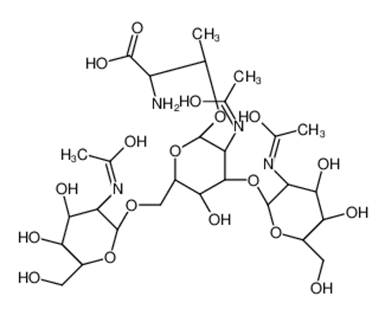 Imagem de (2S,3R)-3-[(2S,3S,4R,5R,6S)-3-acetamido-4-[(2R,3S,4R,5S,6S)-3-acetamido-4,5-dihydroxy-6-(hydroxymethyl)oxan-2-yl]oxy-6-[[(2R,3S,4R,5S,6S)-3-acetamido-4,5-dihydroxy-6-(hydroxymethyl)oxan-2-yl]oxymethyl]-5-hydroxyoxan-2-yl]oxy-2-aminobutanoic acid