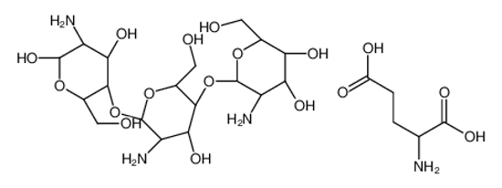 Picture of (2R,3S,4R,5R,6S)-5-amino-6-[(2R,3S,4R,5R,6S)-5-amino-6-[(2R,3S,4R,5R,6R)-5-amino-4,6-dihydroxy-2-(hydroxymethyl)oxan-3-yl]oxy-4-hydroxy-2-(hydroxymethyl)oxan-3-yl]oxy-2-(hydroxymethyl)oxane-3,4-diol,2-aminopentanedioic acid
