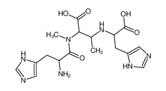 Picture of 2-[[2-amino-3-(1H-imidazol-5-yl)propanoyl]-methylamino]-3-[[1-carboxy-2-(1H-imidazol-5-yl)ethyl]amino]butanoic acid
