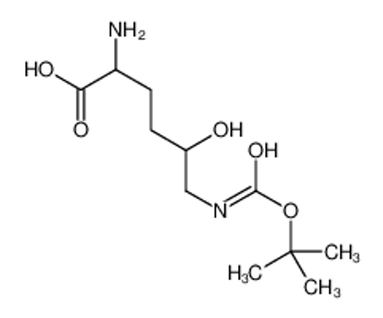 Picture of 2-amino-5-hydroxy-6-[(2-methylpropan-2-yl)oxycarbonylamino]hexanoic acid