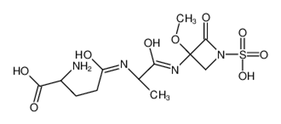 Изображение (2R)-2-amino-5-[[(2R)-1-[[(3R)-3-methoxy-2-oxo-1-sulfoazetidin-3-yl]amino]-1-oxopropan-2-yl]amino]-5-oxopentanoic acid