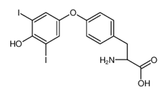 Picture of (2S)-2-amino-3-[4-(4-hydroxy-3,5-diiodophenoxy)phenyl]propanoic acid