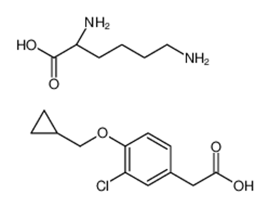 Picture of 2-[3-chloro-4-(cyclopropylmethoxy)phenyl]acetic acid,(2S)-2,6-diaminohexanoic acid