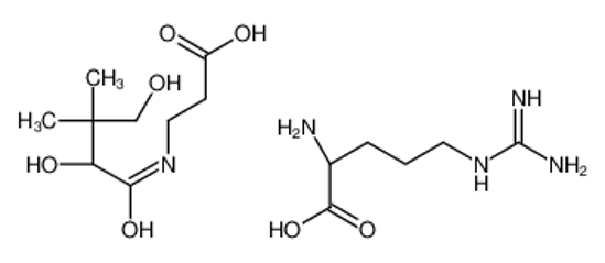 Picture of (2S)-2-amino-5-(diaminomethylideneamino)pentanoic acid,3-[[(2R)-2,4-dihydroxy-3,3-dimethylbutanoyl]amino]propanoic acid