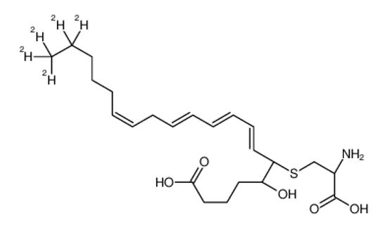 Picture of (5R,6R,7E,9E,11Z,14Z)-6-{[(2R)-2-Amino-2-carboxyethyl]sulfanyl}-5-hydroxy(19,19,20,20,20-<sup>2</sup>H<sub>5</sub>)-7,9,11,14-icosatetraenoic acid