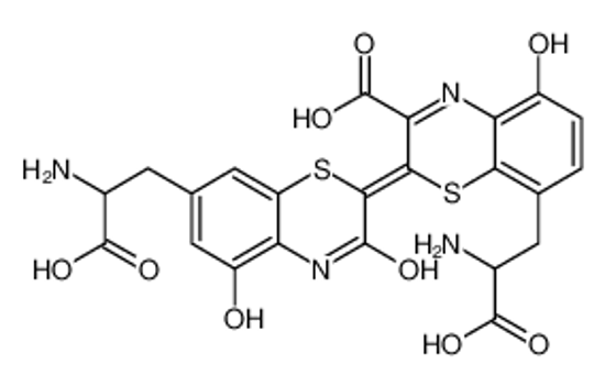 Picture of (2E)-8-(2-amino-2-carboxyethyl)-2-[7-(2-amino-2-carboxyethyl)-5-hydroxy-3-oxo-4H-1,4-benzothiazin-2-ylidene]-5-hydroxy-1,4-benzothiazine-3-carboxylic acid